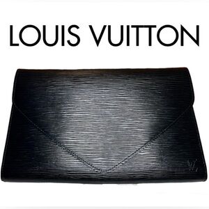 Louis Vuitton Noir EPIi Leather Art Deco Clutch, Crossbody & Shoulder Bag ~ EUC